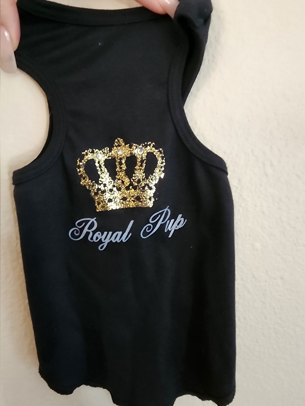 NWT Black 'Royal Pup' Crown Dog Tank